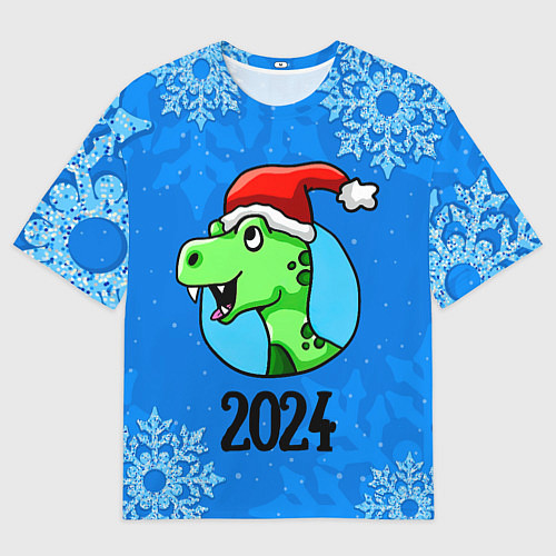 Мужская футболка оверсайз Год зеленого дракона / 3D-принт – фото 1