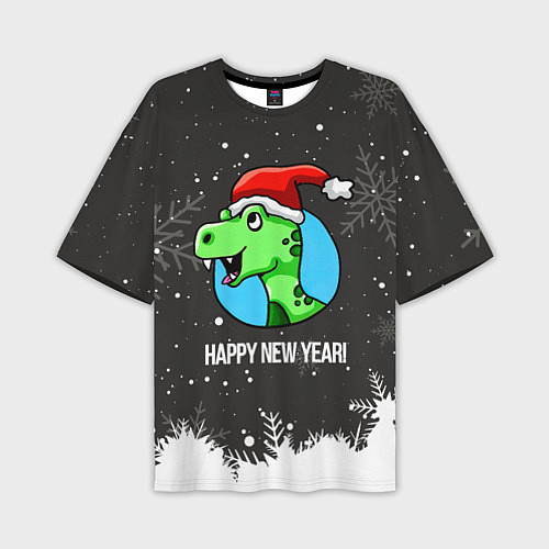Мужская футболка оверсайз Happy new year 2024 / 3D-принт – фото 1