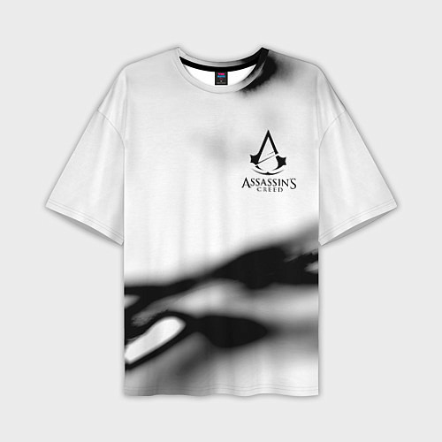 Мужская футболка оверсайз Assassins Creed logo texture / 3D-принт – фото 1