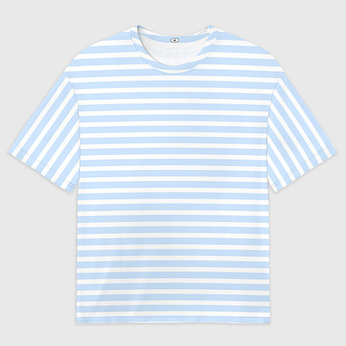 Мужская футболка оверсайз Полосатый морской стиль / 3D-принт – фото 1