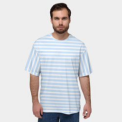 Футболка оверсайз мужская Полосатый морской стиль, цвет: 3D-принт — фото 2
