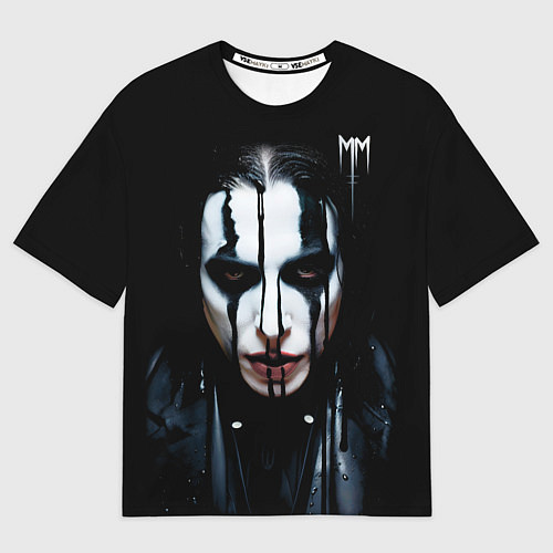 Мужская футболка оверсайз Мэрилин Мэнсон - Брайан Хью Уорнер / 3D-принт – фото 1
