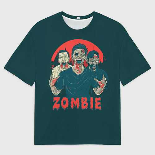 Мужская футболка оверсайз Zombie - день мертвеца / 3D-принт – фото 1