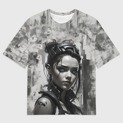 Мужская футболка оверсайз Синеглазка