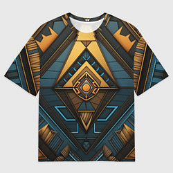 Футболка оверсайз мужская Узор в египетском стиле, цвет: 3D-принт