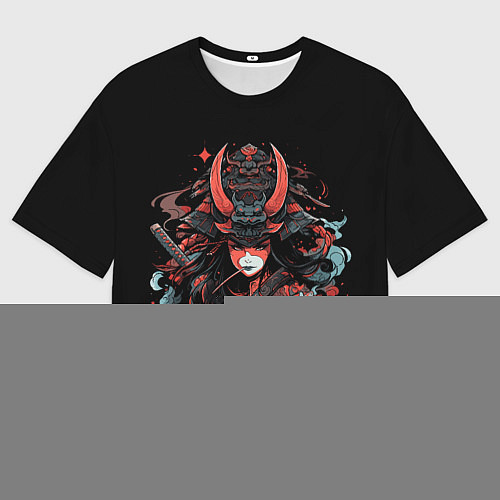 Мужская футболка оверсайз Girl of samurai / 3D-принт – фото 1