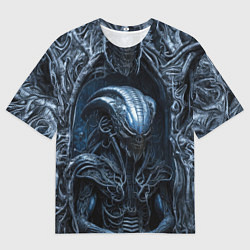 Футболка оверсайз мужская Зловещий ксеноморф, цвет: 3D-принт