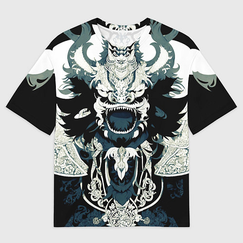 Мужская футболка оверсайз Король драконов с узорами / 3D-принт – фото 1
