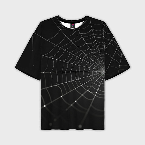 Мужская футболка оверсайз Паутина на черном фоне / 3D-принт – фото 1