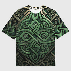 Футболка оверсайз мужская Симметричный узор в ирландском стиле, цвет: 3D-принт