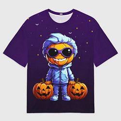 Мужская футболка оверсайз Happy pumpkin