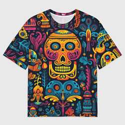 Футболка оверсайз мужская Узор в мексиканском стиле, цвет: 3D-принт