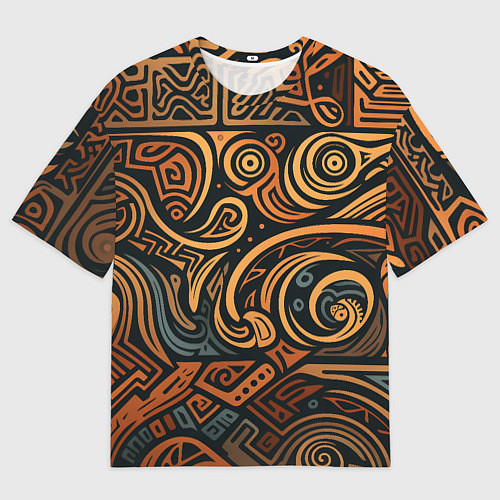 Мужская футболка оверсайз Узор в викингском стиле / 3D-принт – фото 1