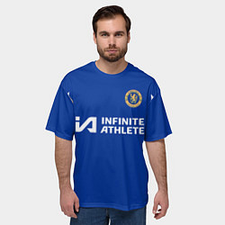Футболка оверсайз мужская Рахим Стерлинг форма Челси 23-24 домашняя, цвет: 3D-принт — фото 2