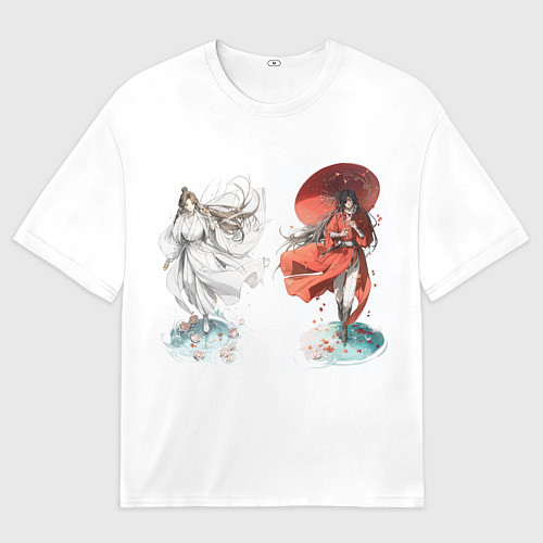 Мужская футболка оверсайз Хуа Чен и Се Лянь бег Благословение Небожителей / 3D-принт – фото 1