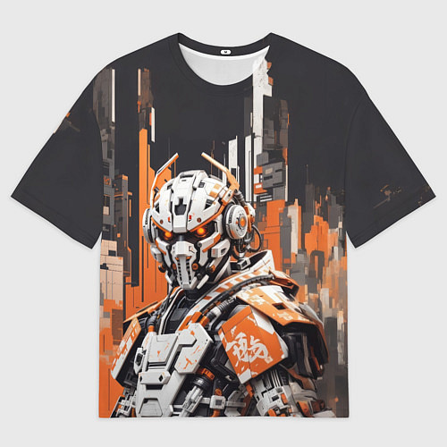 Мужская футболка оверсайз Оранжевый штурмовик / 3D-принт – фото 1