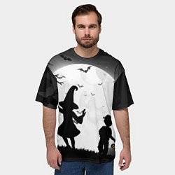 Футболка оверсайз мужская Дети на ночной прогулке, цвет: 3D-принт — фото 2