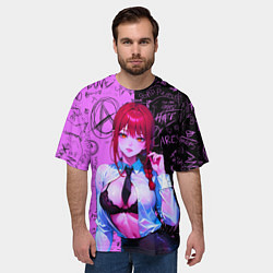 Футболка оверсайз мужская Неоновая Макима, цвет: 3D-принт — фото 2