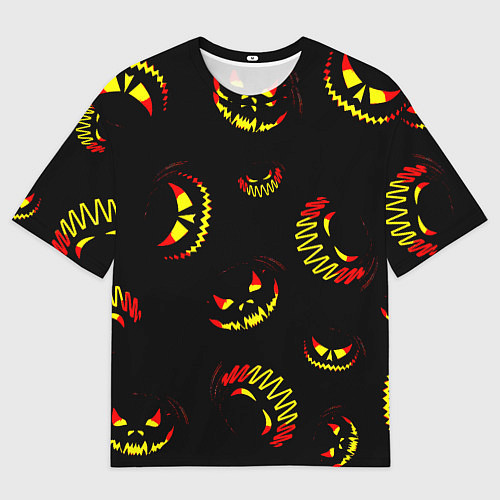 Мужская футболка оверсайз Злобные тыквы / 3D-принт – фото 1