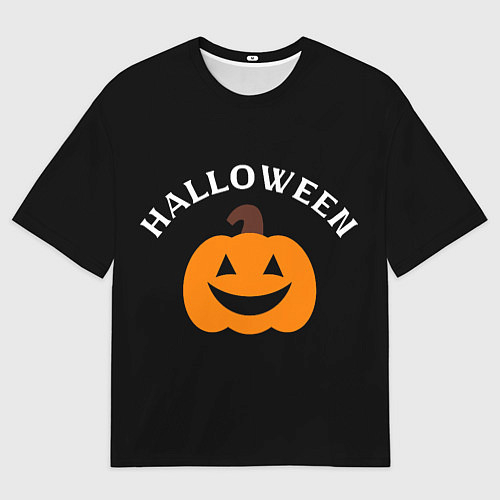 Мужская футболка оверсайз Halloween и тыква / 3D-принт – фото 1