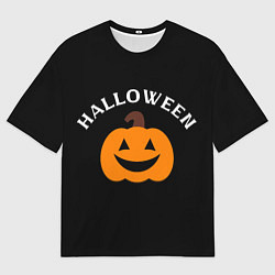 Мужская футболка оверсайз Halloween и тыква