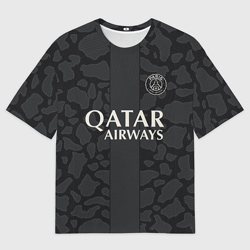 Мужская футболка оверсайз Неймар форма ПСЖ 23-24 третья / 3D-принт – фото 1