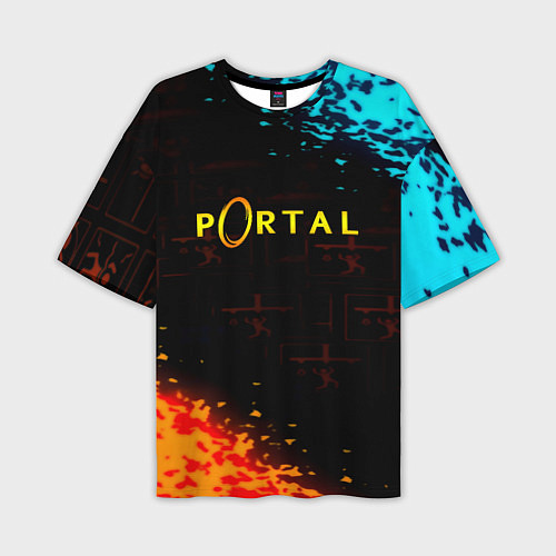 Мужская футболка оверсайз Portal x Half life / 3D-принт – фото 1