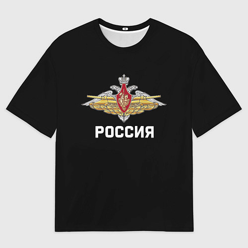 Мужская футболка оверсайз Армия России герб / 3D-принт – фото 1