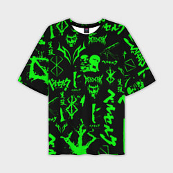 Мужская футболка оверсайз Berserk neon green