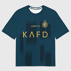 Мужская футболка оверсайз ФК Аль Наср форма 23-24 гостевая