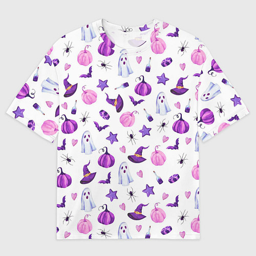 Мужская футболка оверсайз Хэллоуинское комбо / 3D-принт – фото 1