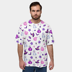 Футболка оверсайз мужская Хэллоуинское комбо, цвет: 3D-принт — фото 2