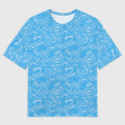 Футболка оверсайз мужская Зимний снежный паттерн, цвет: 3D-принт