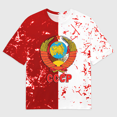 Мужская футболка оверсайз СССР ретро символика / 3D-принт – фото 1