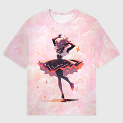 Футболка оверсайз мужская Балерина в Хэллоуин, цвет: 3D-принт