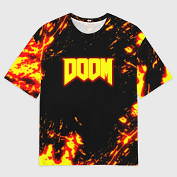 Футболка оверсайз мужская Doom огненный марс, цвет: 3D-принт