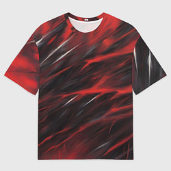 Футболка оверсайз мужская Красный шторм, цвет: 3D-принт