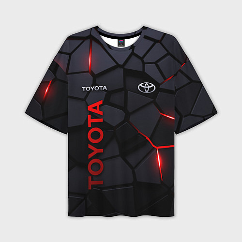 Мужская футболка оверсайз Toyota - плиты с эффектом свечения / 3D-принт – фото 1