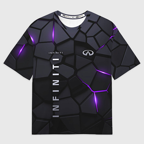 Мужская футболка оверсайз Infiniti - плиты с эффектом свечения / 3D-принт – фото 1