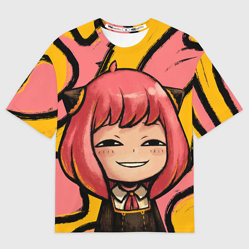 Мужская футболка оверсайз Аня Форджер лицо / 3D-принт – фото 1