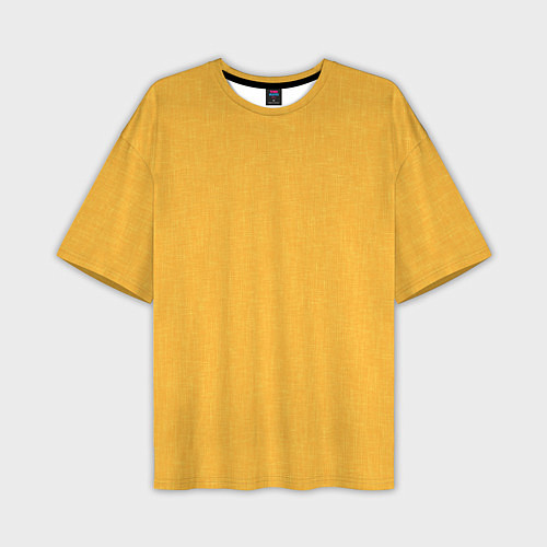 Мужская футболка оверсайз Жёлтый однотонный текстура / 3D-принт – фото 1
