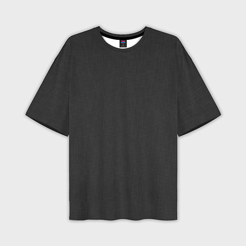 Мужская футболка оверсайз Тёмно-серый однотонный текстура / 3D-принт – фото 1