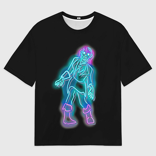 Мужская футболка оверсайз Neon undead / 3D-принт – фото 1