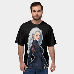 Футболка оверсайз мужская Мей Мей в платье, цвет: 3D-принт — фото 2