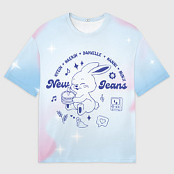 Мужская футболка оверсайз Newjeans bunny