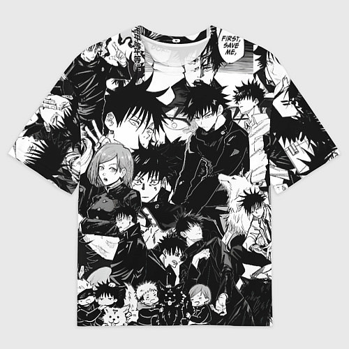 Мужская футболка оверсайз Мэгуми Фушигуро - Магическая битва / 3D-принт – фото 1