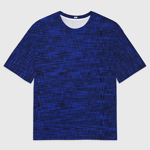 Мужская футболка оверсайз Тёмно-синий текстура / 3D-принт – фото 1