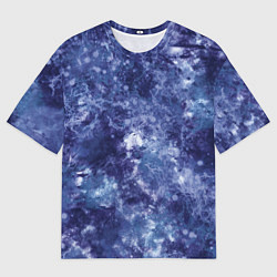Футболка оверсайз мужская Абстракция - sea blue, цвет: 3D-принт