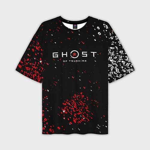 Мужская футболка оверсайз Ghost of Tsushima краски / 3D-принт – фото 1