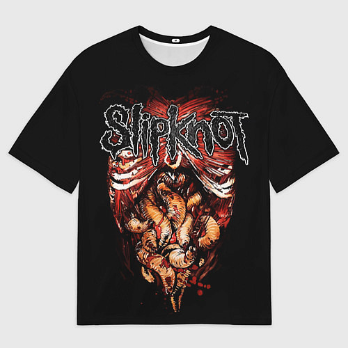 Мужская футболка оверсайз Slipknot - maggots / 3D-принт – фото 1